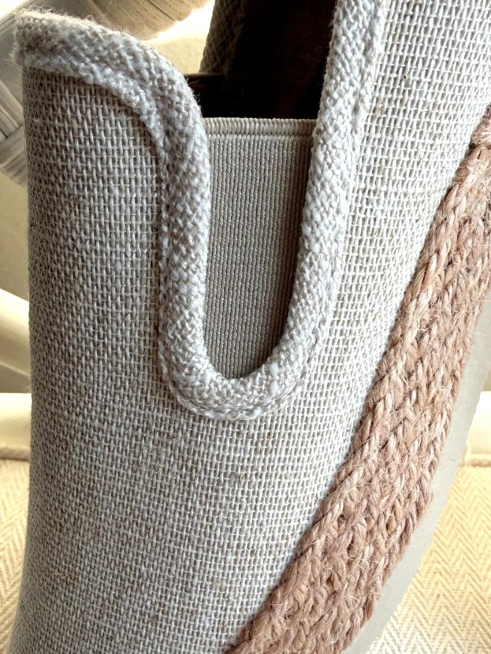Esprit Nadine Women's Espadrille Slip On Canvas Crochet Beige Size 8.5 NWOB - Picture 7 of 13